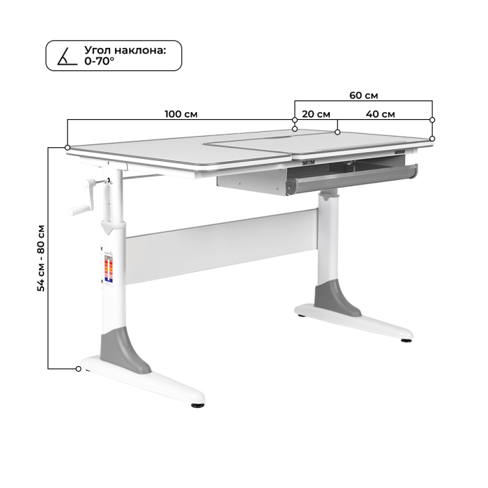 Характеристики Комплект Anatomica Study-100 парта + кресло